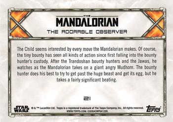 2020 Topps Star Wars: The Mandalorian Season 1 #21 The Adorable Observer Back