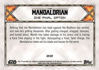 2020 Topps Star Wars: The Mandalorian Season 1 #22 One Final Option Back