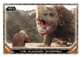 2020 Topps Star Wars: The Mandalorian Season 1 #23 The Mudhorn Stopped! Front