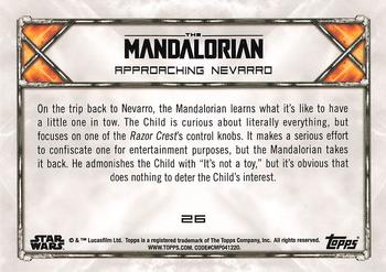 2020 Topps Star Wars: The Mandalorian Season 1 #26 Approaching Nevarro Back