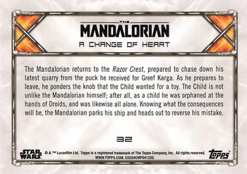 2020 Topps Star Wars: The Mandalorian Season 1 #32 A Change of Heart Back