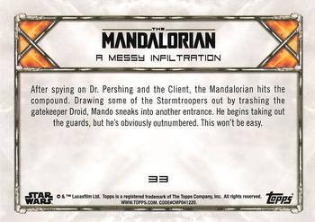 2020 Topps Star Wars: The Mandalorian Season 1 #33 A Messy Infiltration Back