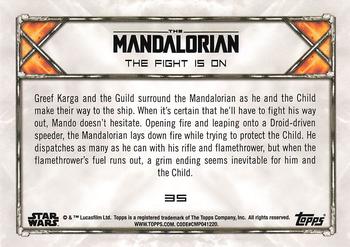2020 Topps Star Wars: The Mandalorian Season 1 #35 The Fight is on Back
