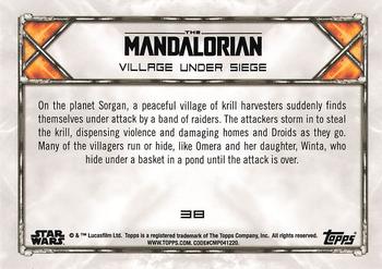 2020 Topps Star Wars: The Mandalorian Season 1 #38 Village Under Siege Back