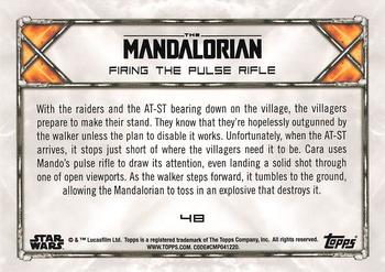 2020 Topps Star Wars: The Mandalorian Season 1 #48 Firing the Pulse Rifle Back