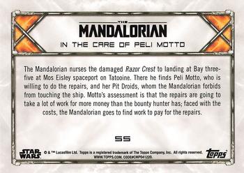 2020 Topps Star Wars: The Mandalorian Season 1 #55 In the Care of Peli Motto Back