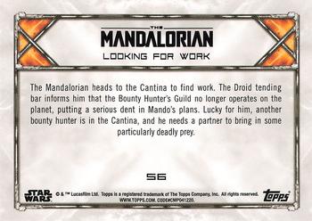 2020 Topps Star Wars: The Mandalorian Season 1 #56 Looking for Work Back