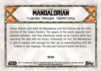 2020 Topps Star Wars: The Mandalorian Season 1 #59 Tusken Raider Territory Back