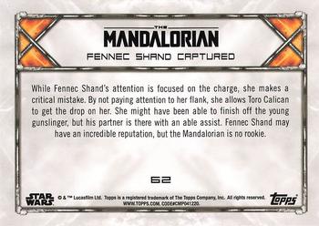 2020 Topps Star Wars: The Mandalorian Season 1 #62 Fennec Shand Captured Back