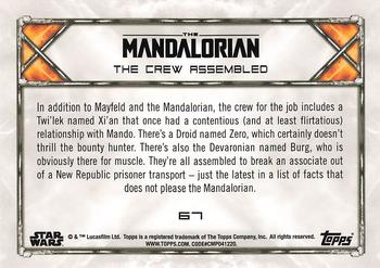 2020 Topps Star Wars: The Mandalorian Season 1 #67 The Crew Assembled Back