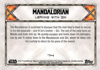 2020 Topps Star Wars: The Mandalorian Season 1 #74 Leaving With Qin Back