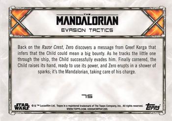 2020 Topps Star Wars: The Mandalorian Season 1 #75 Evasion Tactics Back