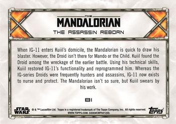 2020 Topps Star Wars: The Mandalorian Season 1 #81 The Assassin Reborn Back