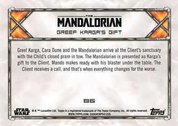 2020 Topps Star Wars: The Mandalorian Season 1 #86 Greef Karga’s Gift Back