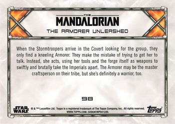2020 Topps Star Wars: The Mandalorian Season 1 #98 The Armorer Unleashed Back