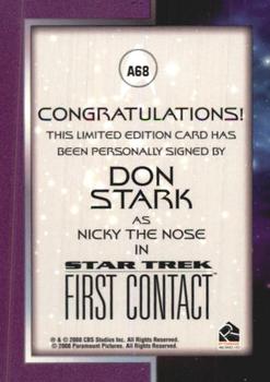 2008 Rittenhouse Star Trek Movies In Motion - Autograph Series #A68 Don Stark Back