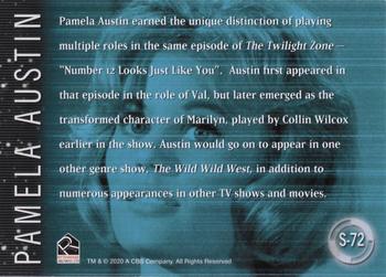 2020 Rittenhouse Twilight Zone Archives - Stars of the Twilight Zone #S-72 Pamela Austin Back