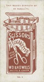 1908 Scissors Actresses/Beauties #4 Peggy Lorraine Back