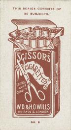 1908 Scissors Actresses/Beauties #9 Cicely Stuckey Back