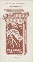 1908 Scissors Actresses/Beauties #16 Cyllene Moxon Back