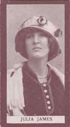1908 Scissors Actresses/Beauties #18 Julia James Front