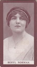 1908 Scissors Actresses/Beauties #27 Beryl Norman Front