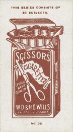 1908 Scissors Actresses/Beauties #29 Nora Hyslop Back