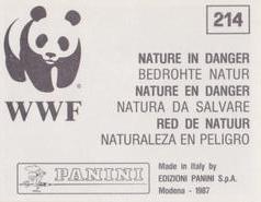 1987 Panini WWF Nature in Danger Stickers #214 Strawberry Back