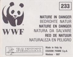 1987 Panini WWF Nature in Danger Stickers #233 Rock-rose Back