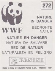 1987 Panini WWF Nature in Danger Stickers #272 Arctic Fox Back