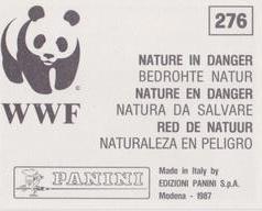1987 Panini WWF Nature in Danger Stickers #276 Elk Back
