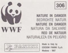 1987 Panini WWF Nature in Danger Stickers #306 Hare Back