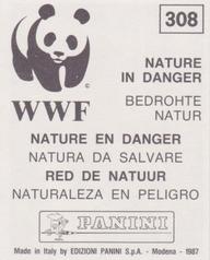 1987 Panini WWF Nature in Danger Stickers #308 Poppy Back