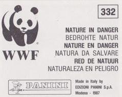1987 Panini WWF Nature in Danger Stickers #332 Jackdaw Back