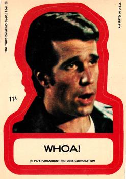 1976 Topps Happy Days - A Series Stickers #11A Whoa! Front