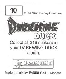 1991 Panini Disney's Darkwing Duck Stickers #10 Sticker 10 Back