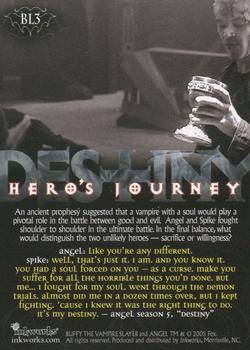 2005 Inkworks Spike the Complete Story - Hero's Journey #BL3 Destiny Back
