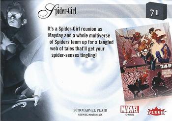 2019 Flair Marvel - Gold #71 Spider-Girl Back