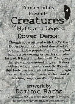 2019 Perna Studios Creatures of Myth and Legend #4 Dover Demon Back