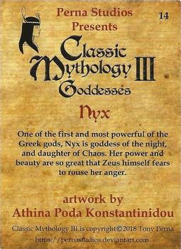 2018 Perna Studios Classic Mythology III: Goddesses #14 Nyx Back
