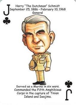 2019 Hero Decks United States Marines Battle Heroes Playing Cards #J♣ Harry Schmidt Front