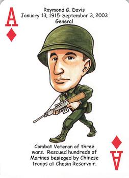 2019 Hero Decks United States Marines Battle Heroes Playing Cards #A♦ Raymond G. Davis Front