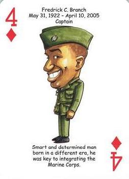 2019 Hero Decks United States Marines Battle Heroes Playing Cards #4♦ Frederick C. Branch Front