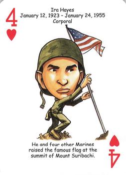 2019 Hero Decks United States Marines Battle Heroes Playing Cards #4♥ Ira Hayes Front