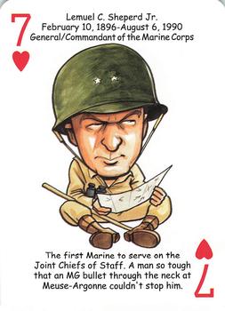 2019 Hero Decks United States Marines Battle Heroes Playing Cards #7♥ Lemuel C. Shepherd Jr. Front