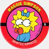 1994 SkyBox The Simpsons Skycaps #5 Maggie Simpson Front