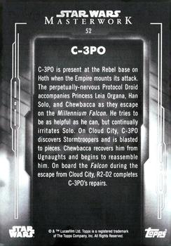 2020 Topps Star Wars Masterwork #52 C-3PO Back