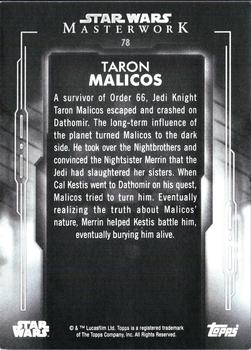 2020 Topps Star Wars Masterwork #78 Taron Malicos Back