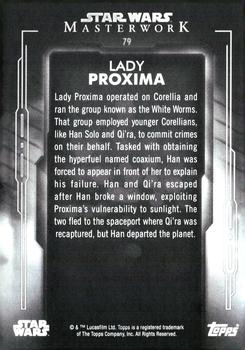 2020 Topps Star Wars Masterwork #79 Lady Proxima Back