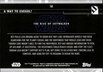 2020 Topps Star Wars: The Rise of Skywalker Series 2  - Blue #14 A Way to Exegol? Back